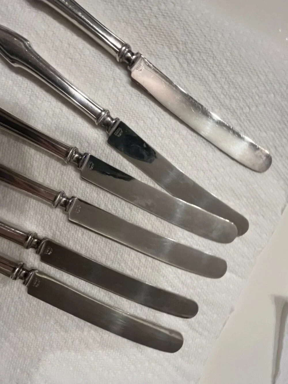Vintage Alvin Silmet George Washington Silverplate Knives Set 6
